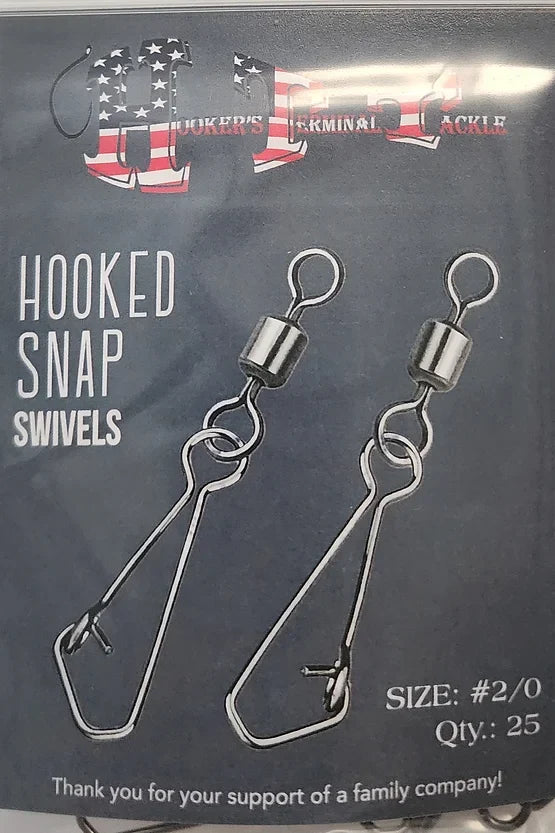 Hooker's Terminal Tackle, Hooked Snap Swivel 25 Pack
