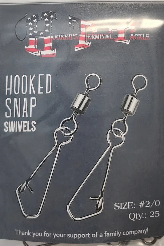 Hooker's Terminal Tackle, Hooked Snap Swivel 25 Pack